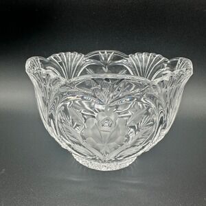 Vintage Sullivans 24% Lead Crystal Rose Bowl - Handmade in Poland
